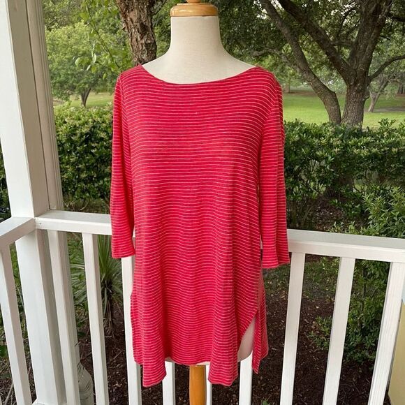 Eileen Fisher Organic Linen Tee - Picture 1 of 4